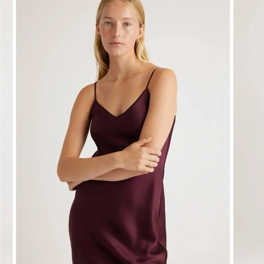 Quince 100% Washable Silk Slip Dress - Picture 5 of 10